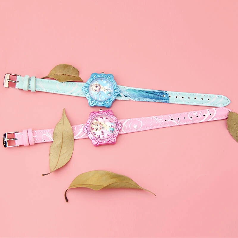 Disney замороженные принцесса оригинальный дизайн дети девушки часы упаковка с подарочной коробке бренд милые детские часы дропшиппинг FZ-54155