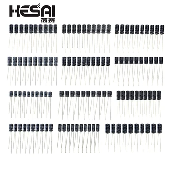 

120pcs/set 12 Values 0.22UF-470UF Aluminum Electrolytic Capacitor Assortment KIT