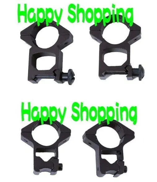 

2 pair of 11mm and 20mm weaver rail scope ring high mounts free shipping