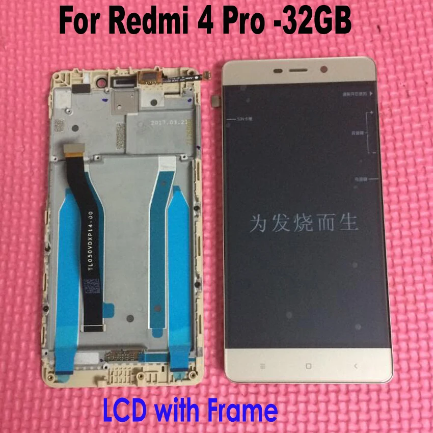 

5.0" NEW Good Working LCD Display Touch Screen Digitizer Assembly with Frame For Xiaomi Redmi 4 PRO /Hongmi 4 pro 10 Point Touch