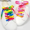 1Pair Colorful Laces Rainbow Gradient Print Flat Canvas Shoe Lace Shoes Casual Chromatic Colour Shoelaces 80CM/100CM/120CM BC-1 ► Photo 2/6