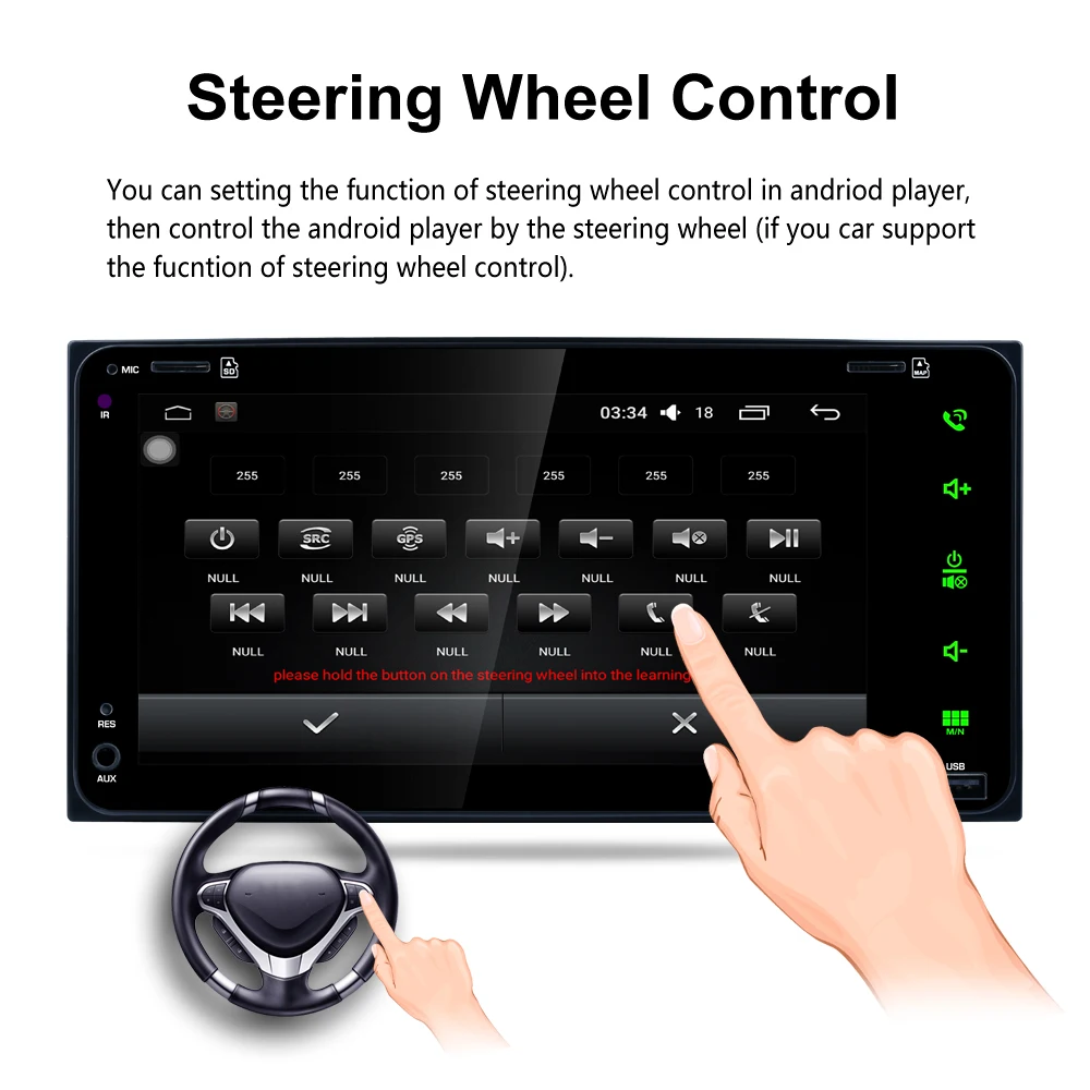 Cheap Android 6.0 System 7inch Car MP5 Multimedia Player Mobile Phone Interconnection GPS Bluetooth AM / FM / RDS Function for Toyota 9