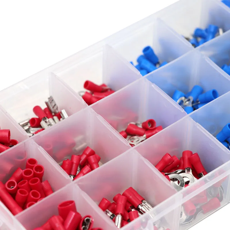 700PCS Insulated Terminal Block Cord End Wire Connector Electrical Crimp Terminato E6012 E2508 E4009 E0508 E1008 E1508 E7508
