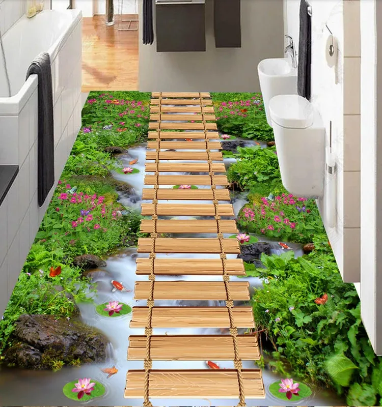 

Home Decoration Living Room 6mm 3D Carpets Rectangular 3D Rugs Coffee Table Absorb Water Mat Pastpral style Bedroom Pad Christma