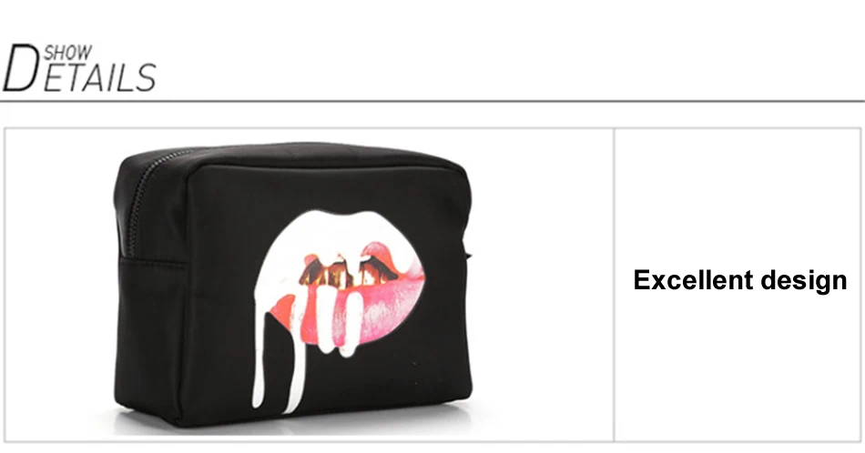 Для женщин Путешествия косметический портативный мешок молния губ составляют сумки девушка функция макияж случае красота мыть