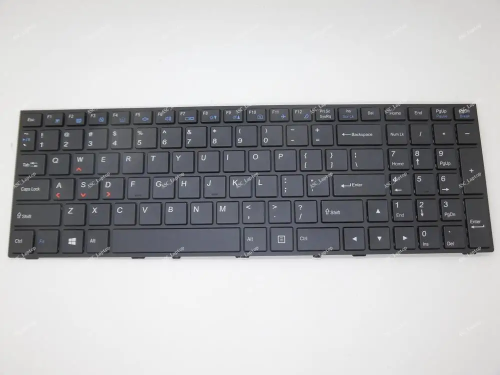 Клавиатура QWERTY для игрового ноутбука Clevo MP-13H83USJ430D 6-80-P6500-013-1HA1 английская белая