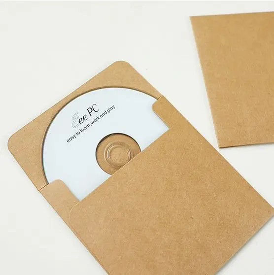 Kraft paper CD DVD sleeve envelopes cd packaging 100pcs/lotin Cards & Invitations from Home