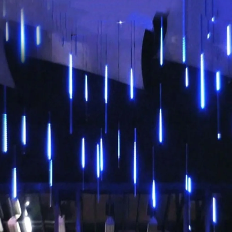 

Waterproof LED Meteor Shower Rain Lights 30cm 50cm 8 Tubes 100-240V Icicle Snow Raindrop Outdoor Light with EU Power Adapter
