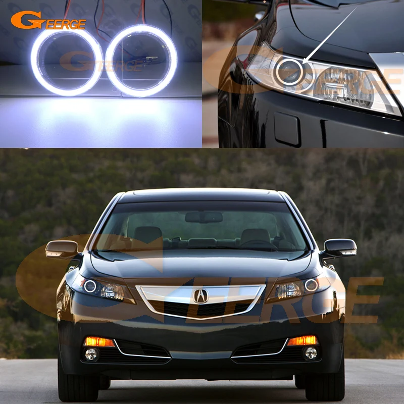 

For Acura TL 2009 2010 2011 Excellent angel eyes Ultra bright illumination COB led angel eyes kit halo ring