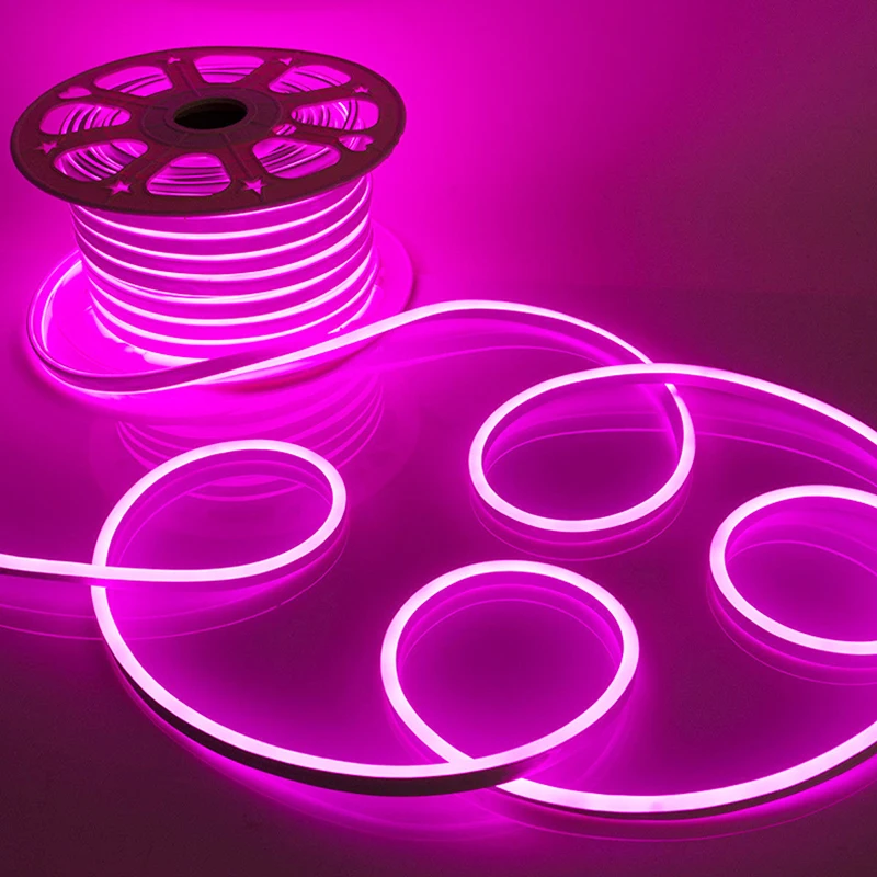 5050 SMD RGB Led неоновый Flex 110В 120В 220В 230В LED Канатный трубчатый светильник IP66