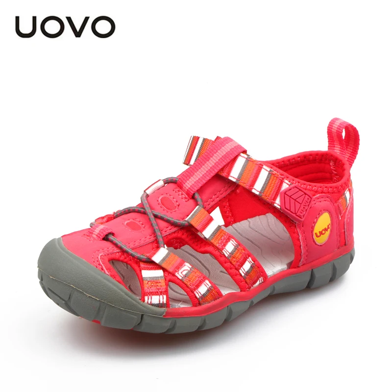 

UOVO Brand 2018 Kids Sandals For Girls Summer Shoes Girl Children Sandals Orthopedic Flat Close Toe Toddler Boys Beach Sandals
