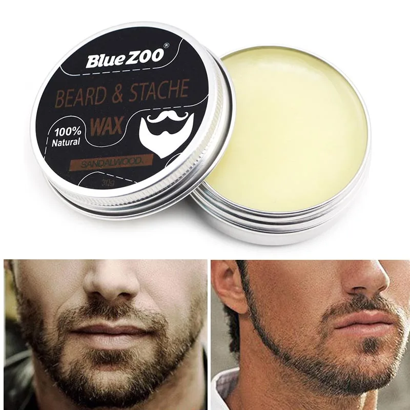 100 Natural Beard & Stache Wax Smooth Grooming Beard Balm Moisturizing