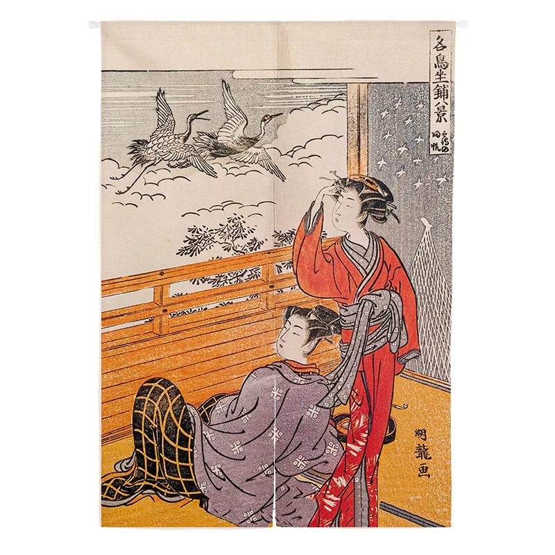 Японская дверь Ukiyo-e, занавеска для кухни, подвесная занавеска, занавеска, Норен, японская занавеска, входная дверь фэн-шуй, занавеска - Цвет: 4