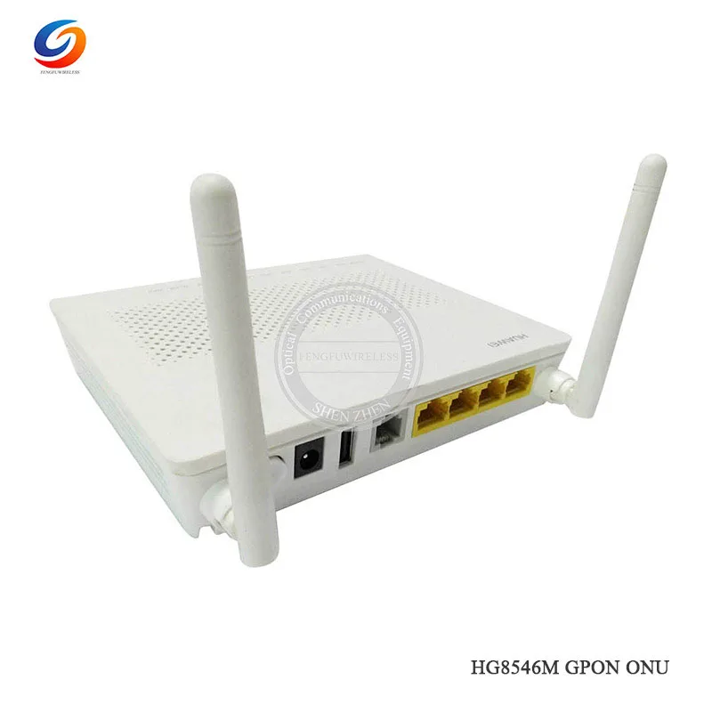 Оптовая продажа 50 шт. оригинальный HW HG8546M Gpon Ont Onu 2 кастрюли + 1GE 3FE 1USB 5Dbi Wi Fi модем с