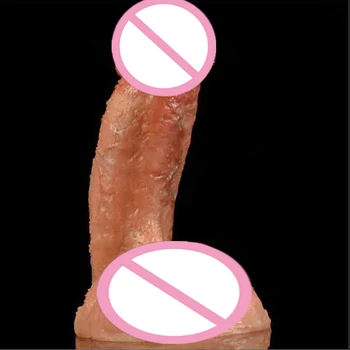 Soft Real Skin Silicone Huge Dildo Realistic Suction Cup Dildo Male Artificial Rubber Penis Female Dick Sex Toys For Women Dildo 3