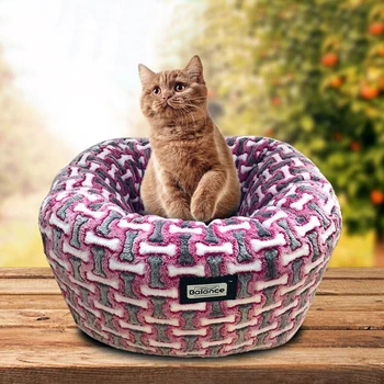 

Quality soft plush warm Dogs Beds Nest Bone pattern Dog Beds For Small Dogs Pets Bed Deep Sleep Cat Cave warm Cat sleeping bag