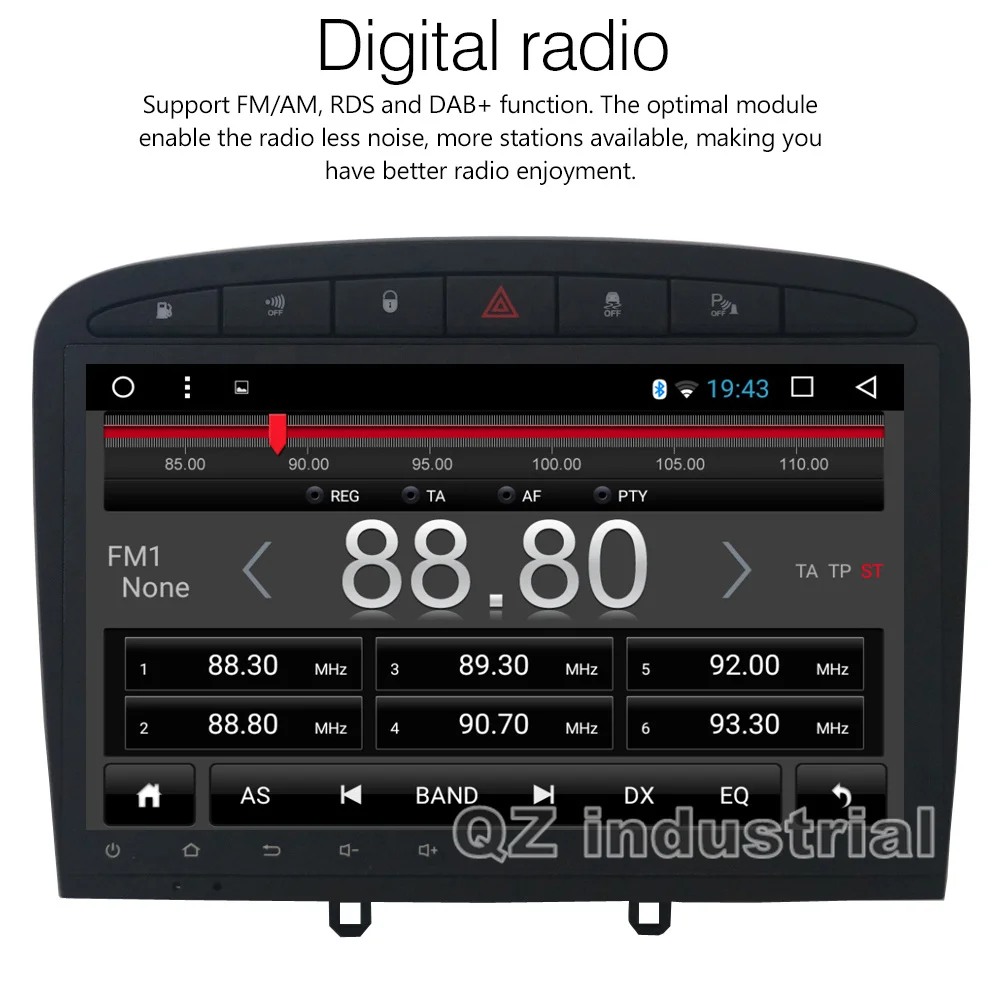 Clearance QZ industrial HD 9" Android 8.1 T3 Car DVD Player for Peugeot 308 for Peugeot 408 2009-2014 with GPS 3G 4G Navi Radio RDS WIFI 2
