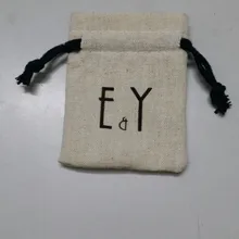 Высококачественный льняной мешочек с кулиской Размер 7*9 см с логотипом на заказ 200 шт/партия