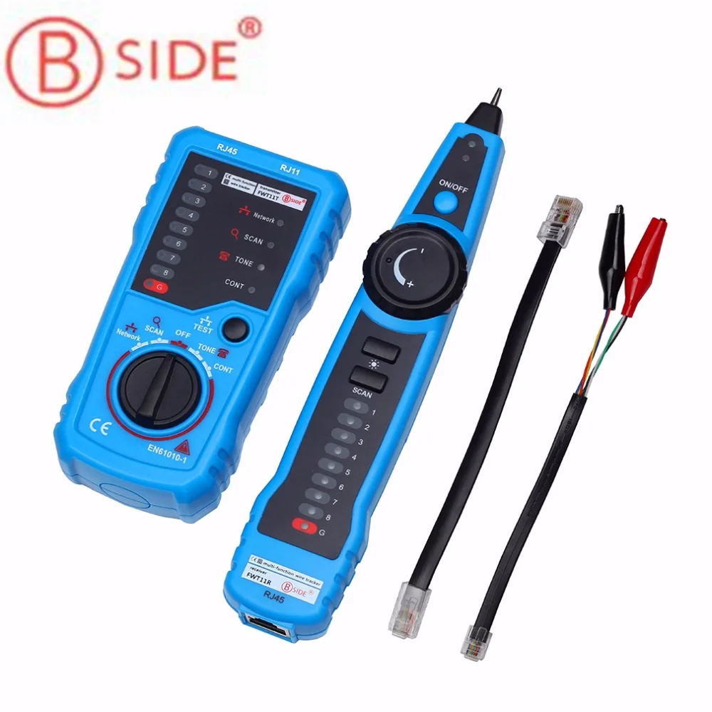 BSIDE RJ11 RJ45 Cat5 Cat6 Telephone Wire Tracker Tracer Toner Ethernet LAN Network Cable Tester Detector Line Finder