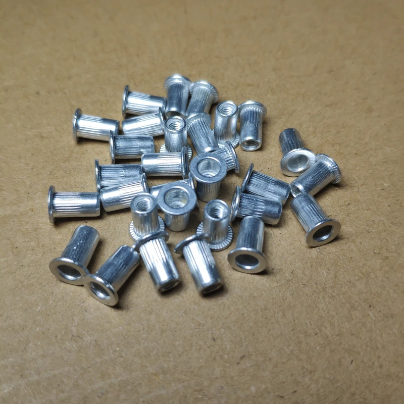

5-20PCS M3 M4 M5 M6 M8 M10 Metric Thread Aluminum Alloy Flat Head Rivet Nut Rivnut Inserts Nut