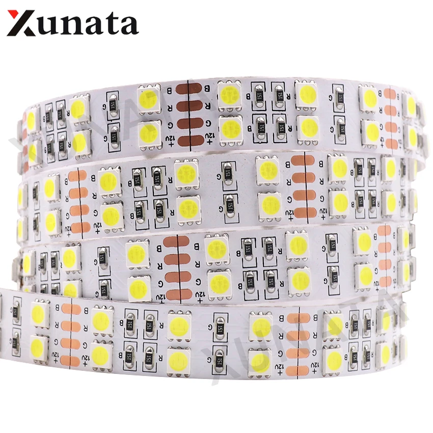 #Best 5m 12V 24V 5050 120Leds m Led Strip Double Row Warm White White RGB Silicone Tube Waterproof Flexible LED Light