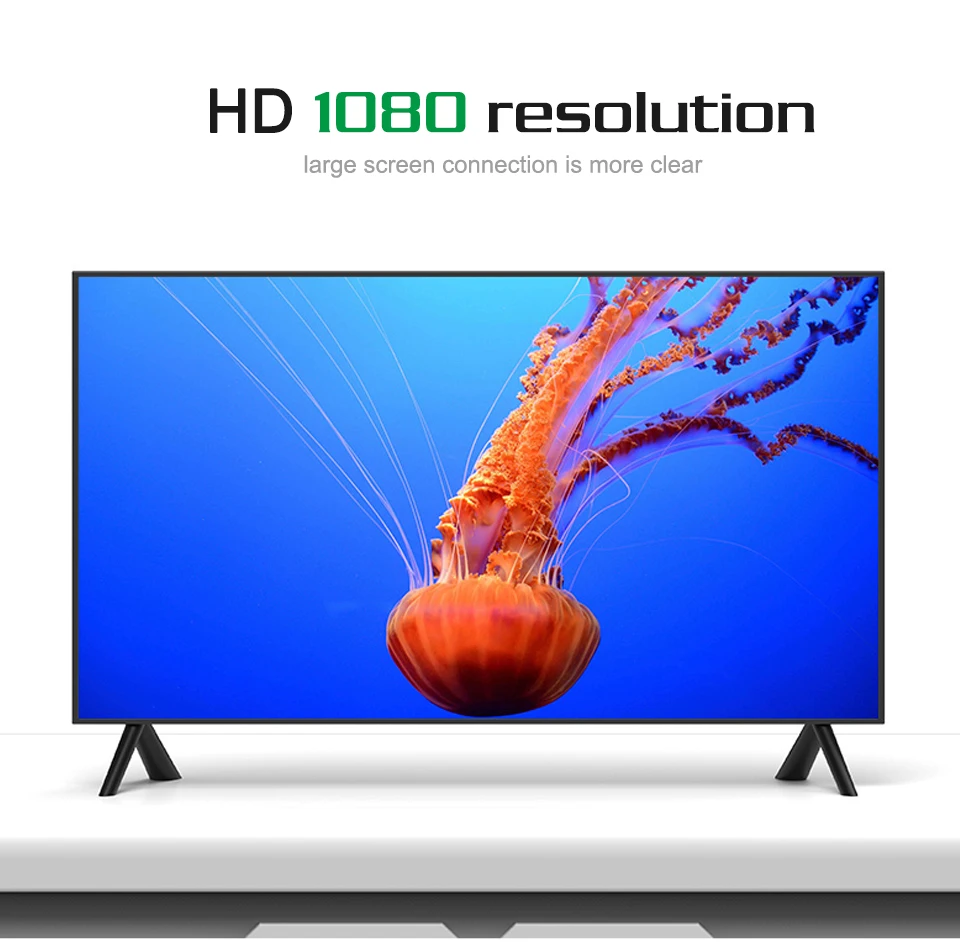 HDMI to VGA Adapter Cable Video VGA Connector Cables Male To Male for HD Player TV Projector Computer 15 pin Data cable 1 (2)
