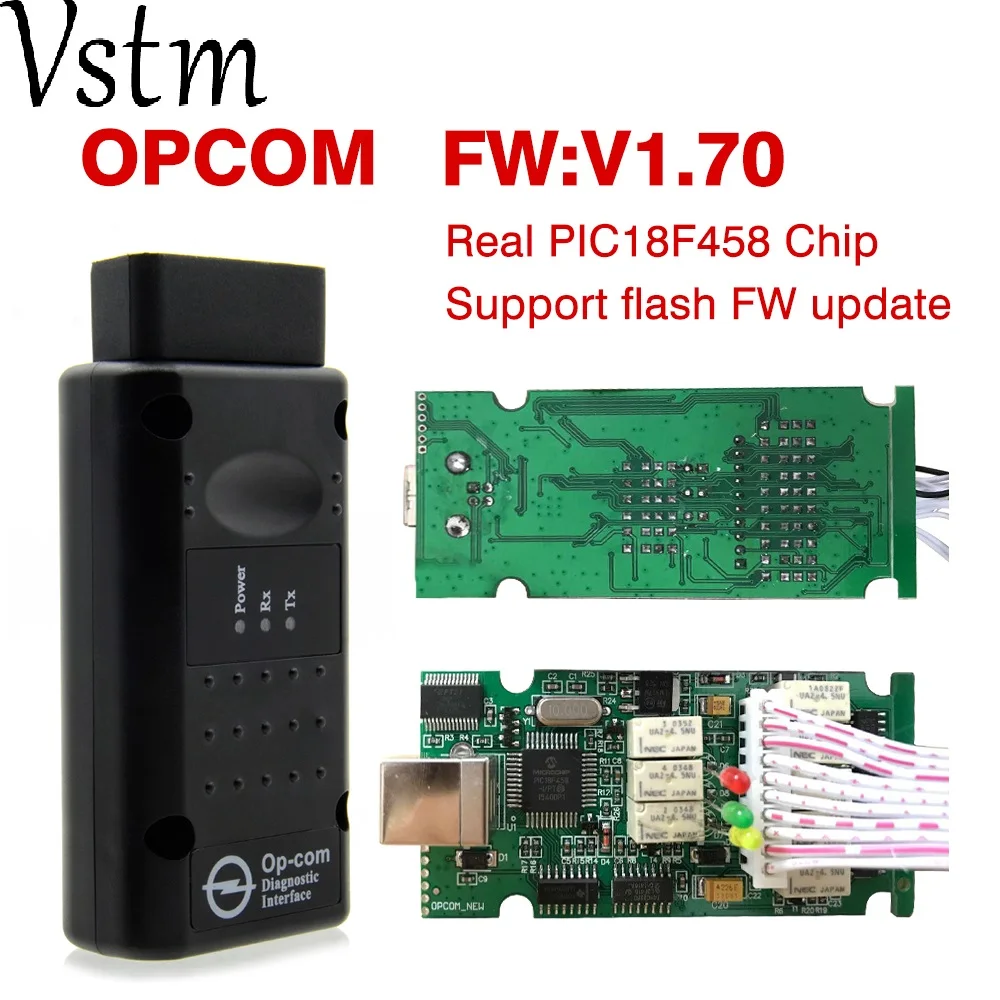 OPCOM V1.95 прошивка зеленая печатная плата PIC18F458 и FTDI чип для GM/Opel монитор реле OP-COM сканер OP COM 1,95 V1.70 V1.78 V2014