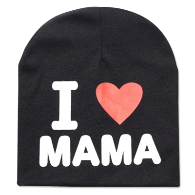 Новые модные шапки с надписью «I Love Mama Papa» для новорожденных - Цвет: NO.5 Baby Hat