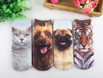 

New Arrival Women's 3D Printed socks dog cat series cartoon Girls socks 1 pair