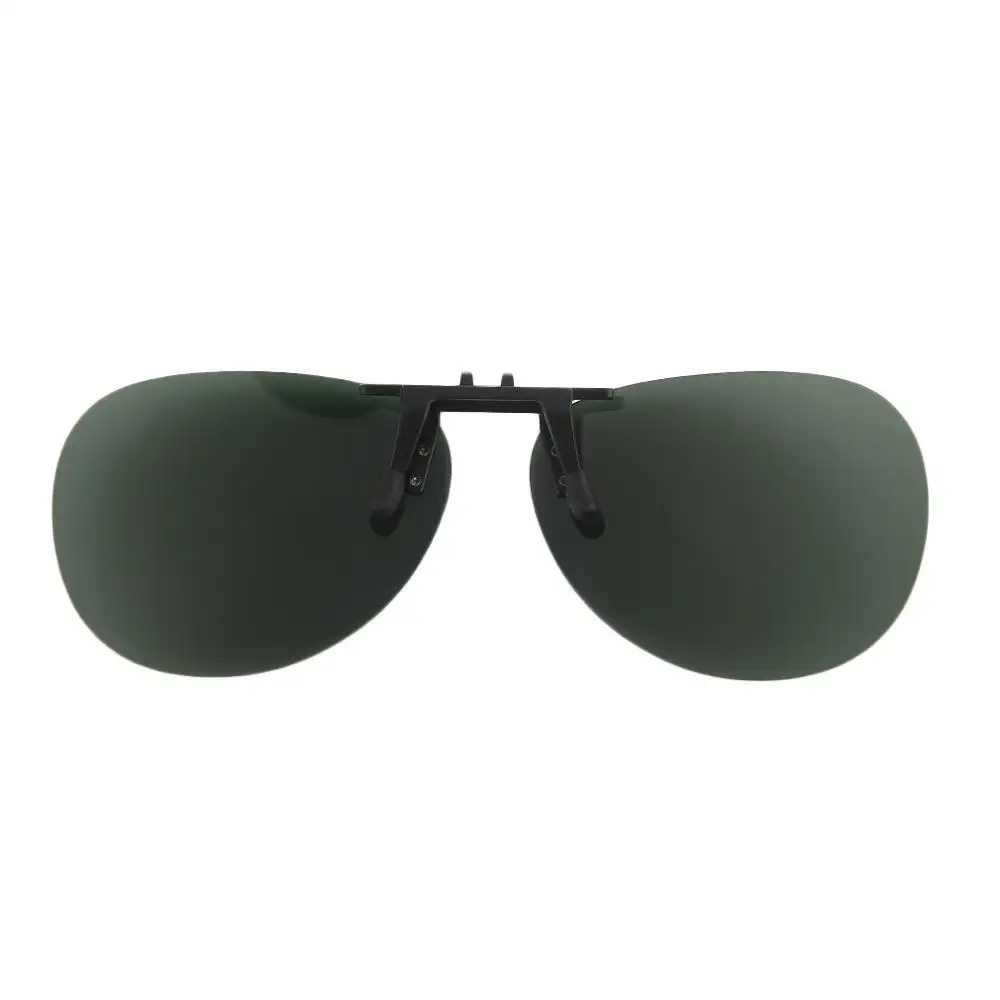 Пилот поляризованные Солнцезащитные очки для женщин флип клип на Защита от солнца стекло Для мужчин Ночное видение жаба объектива Polaroid Защита от солнца Очки Открытый очки топ - Цвет: dark green