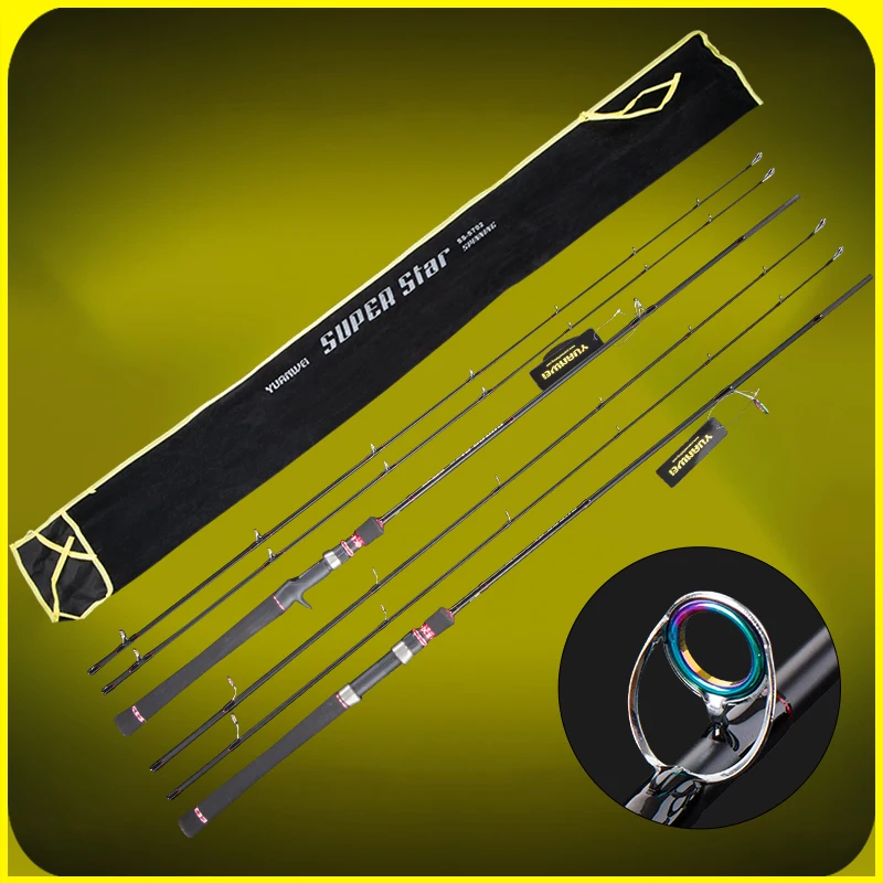 

Yuanwei 2.1m Spinning Rod Casting Rod Two Tips M Power Carbon Fiber Fishing Rod Fishing Stick Olta 4 Color B185