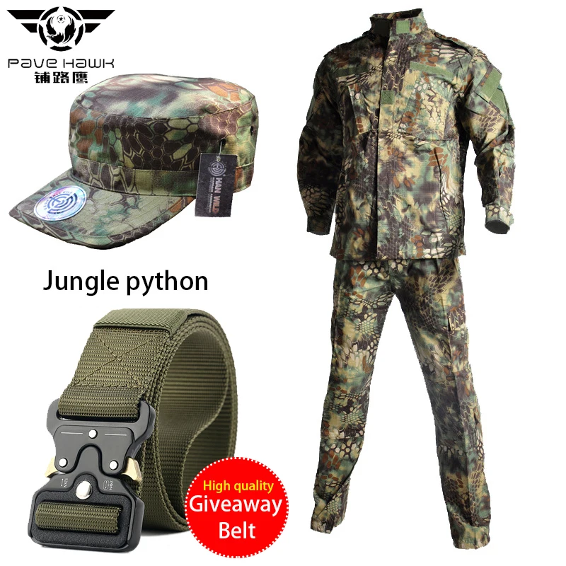 

Hiking Airsfot Hunting Tactical Army Uniform Set Shirt Pants Kryptek Black Camouflage Combat Jackets Military Outdoor Clothing