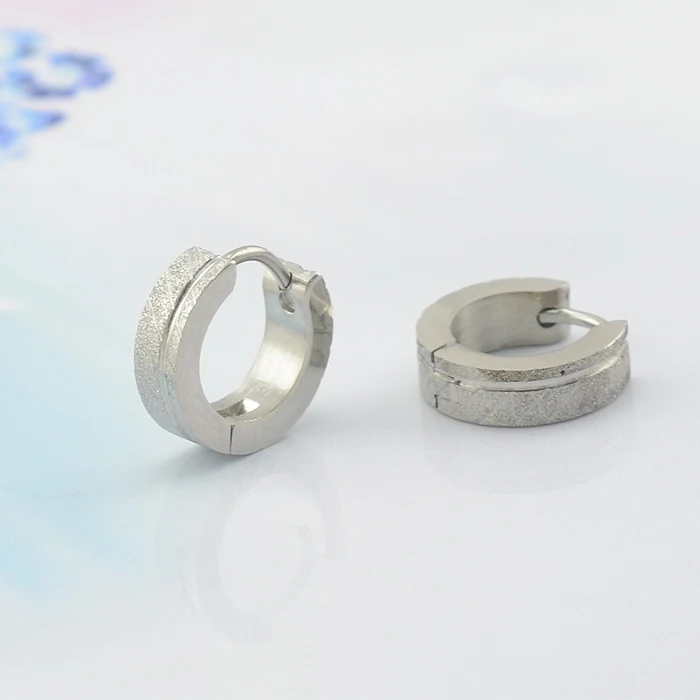 6pairs /lot 4mm*9mm stainless steel mens clip earring fashion wedding