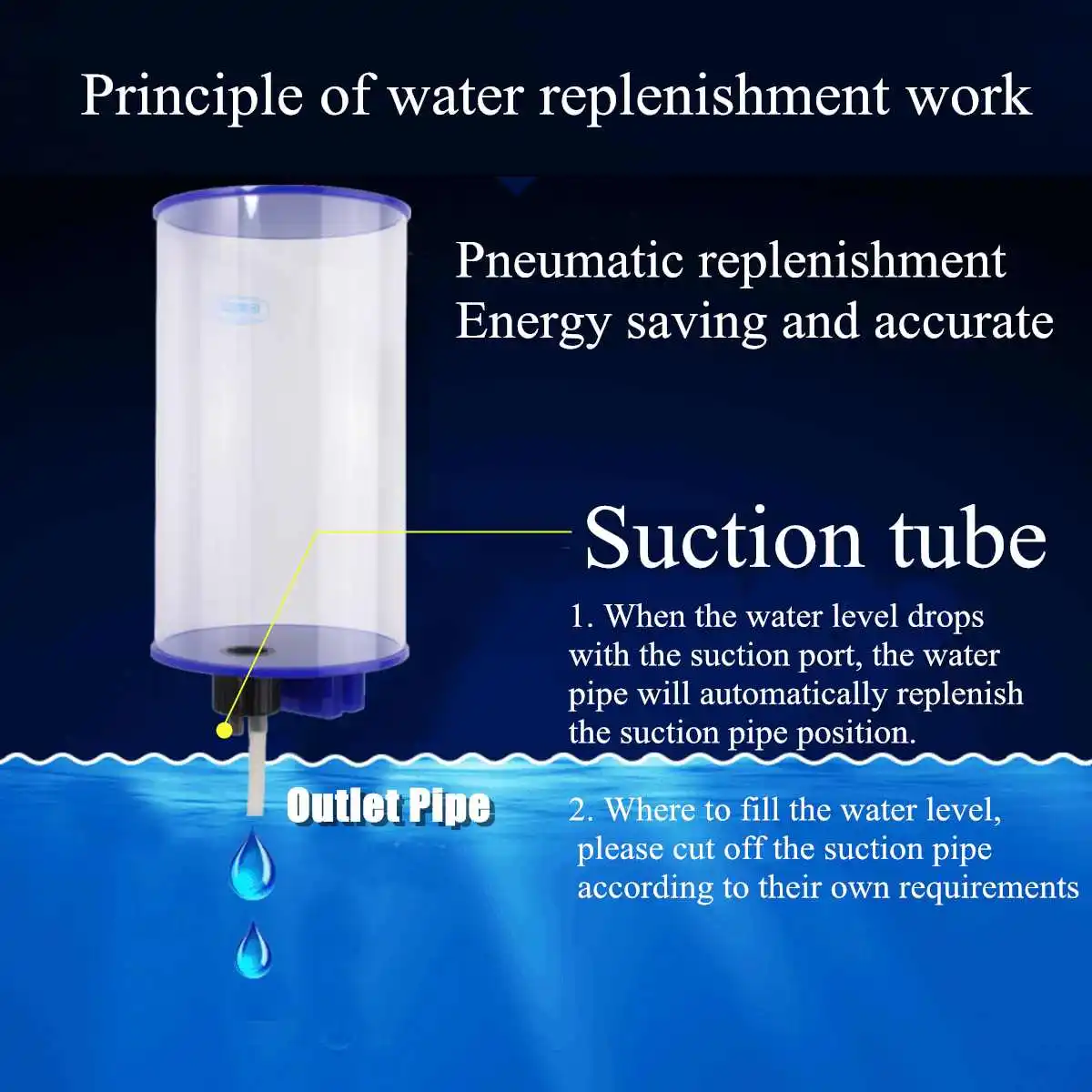 

2L/4L Clear Acrylic Aquarium Automatic Refill Bucket Water Supply Auto Water Filler Refill System Fish Tank Aquatic Accessories