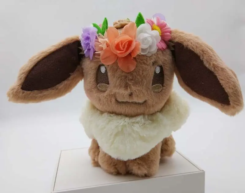 Японский центр Пасхи Eevee плюшевые с цветочной короной Kawaii