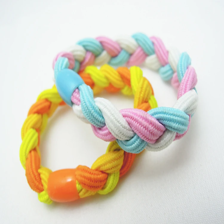 Braid Elastic Hair Bands Scrunchies Ponies Hair Tie For Girls Women Rainbow Korean Style-in Hair ...