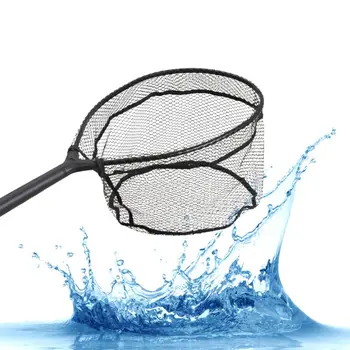 

Foldable Black Soft Landing Hand Dip Net ABS Handle Fly Fishing Nets Mesh Hotselling