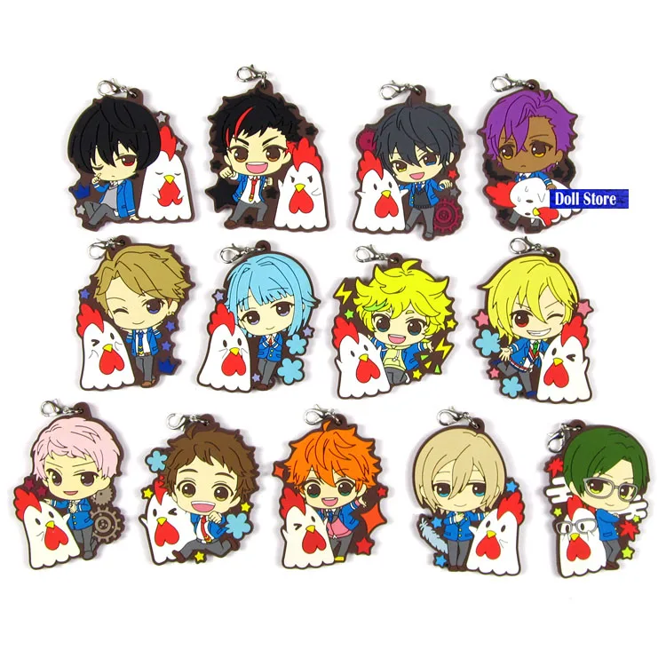 

Ensemble Stars New Original Japanese anime figurerubber Silicone sweet smell mobile phone charms keychain strap D176