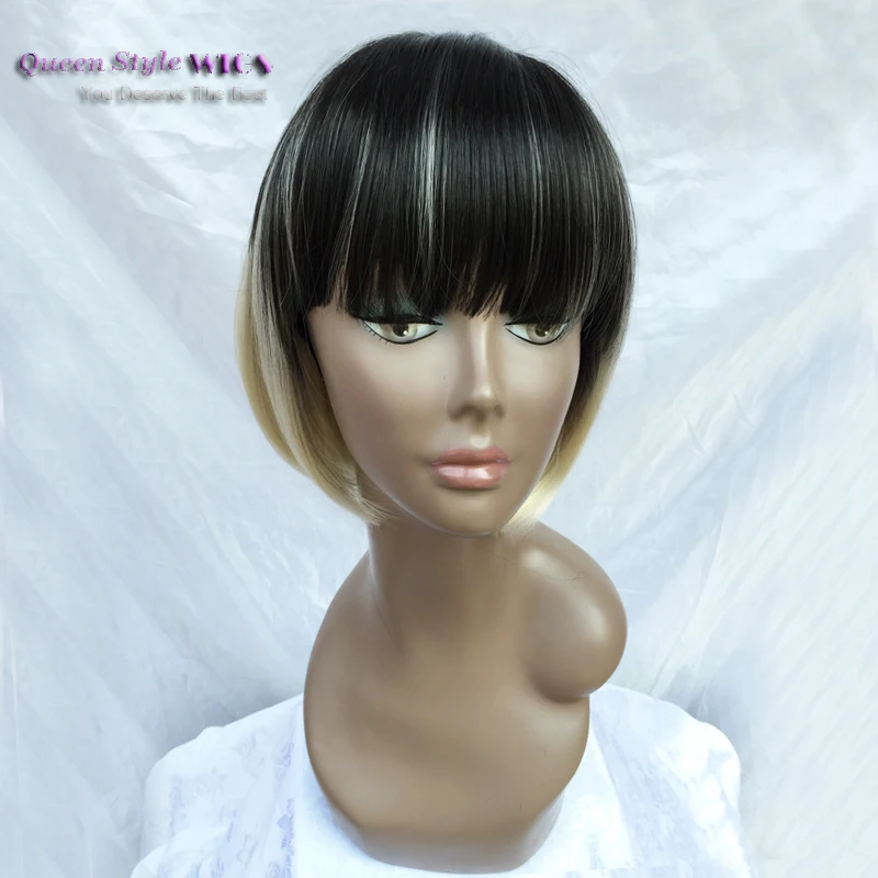 Brand New Short Hairstyle Wig Synthetic Two Tone Ombre Color