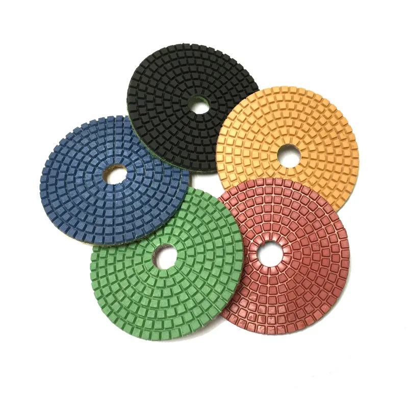 Almofada para Mármore Rijilei Lote 4 Polegada 100mm Molhado Polimento Almofadas Granito Diamante Ferramentas 4ds1 10 Pçs - Almofadas de polimento