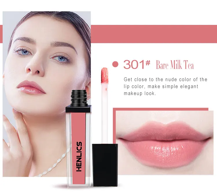 HENLICS 10 Colors Trendy Liquid Lipstick Hot Sale Sexy Lip Paint Waterproof Long Lasting Lipstick Lip Gloss Makeup Cosmetics (11)