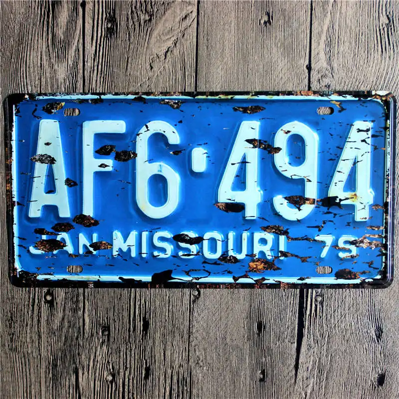 Hohappyme американский номерной знак США таблички знаки номер автомобиля гаража украшения металлический оловянный знак Винтаж Домашний декор 15x30 см - Цвет: 9069