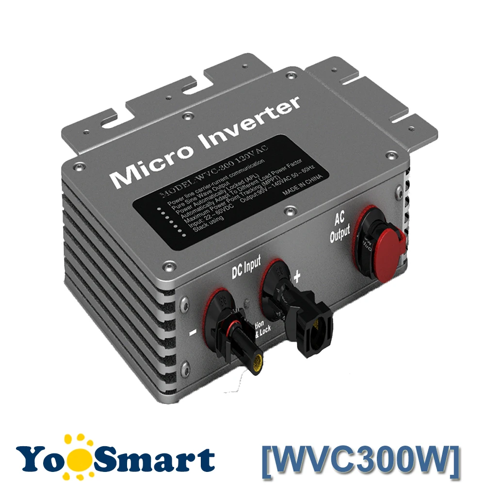 

Proofwater 300W 110V Micro Inverter Solar Grid System 22-50VDC RS232 Communication MPPT Maximum Power Point Tracking Function
