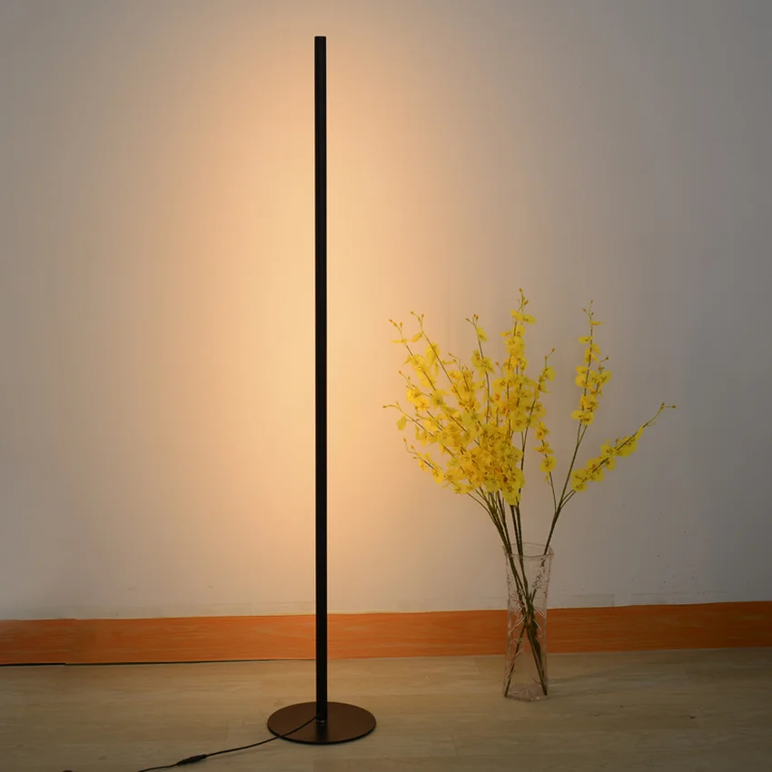  Simple Nordic Minimalist LED Floor Lamps Creative Standing Lamps for Living Room Led Black Metal Lu - 33057430217