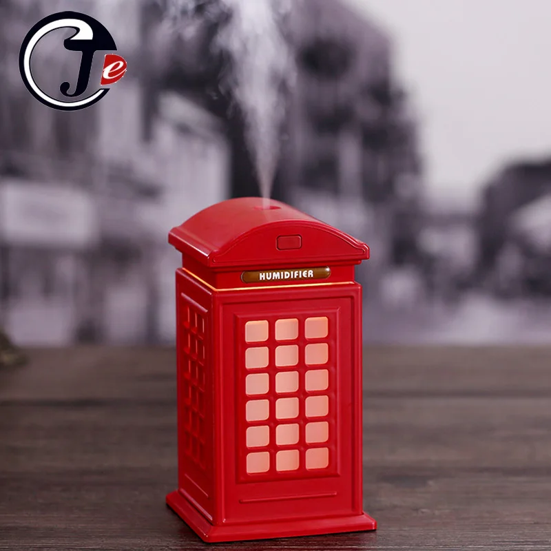 

300ML British Style Ultrasonic Humidifier Aromatherapy Air Purifier for Home Aroma Diffuser USB Humificador with LED Night Lamp