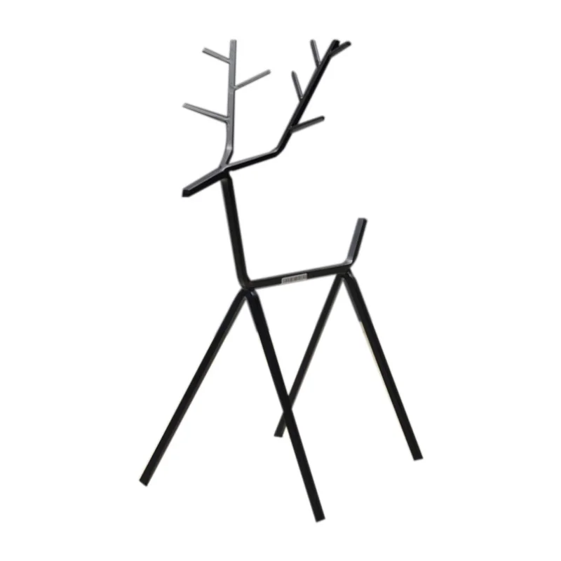 

Unique Deer Shape Desktop Ornament Metal Sculpture In Black Decorative Metal Crafts For Home Decor Handmade Crafts
