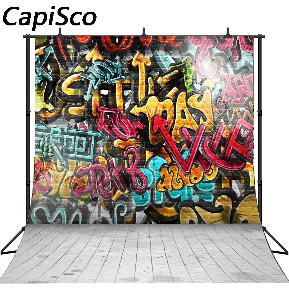 

Capisco vinyl cloth photo studio backdrop Wall graffiti photography backdrops cool rock photography studio backgrounds