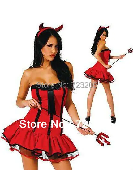 

Free Shipping New Arrival Sexy Witch Costumes Women Sexy Devil Raise Hot Halloween Apparel Cheap Price + Fast Delivery