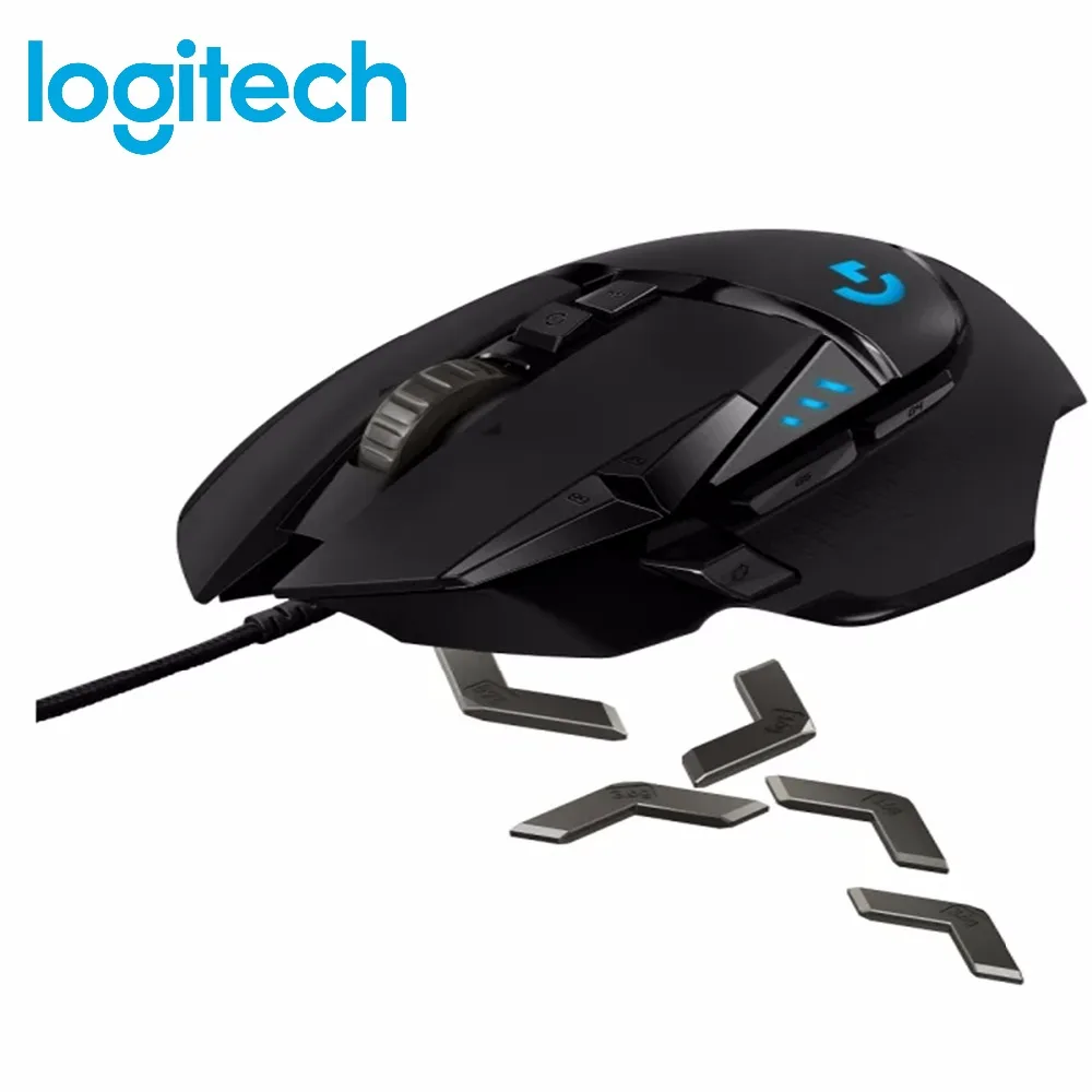 Оригинальная игровая мышь logitech G502 HERO с высокой производительностью 16000 dpi, 11 настраиваемых кнопок и встроенной памяти G502, обновление RGB