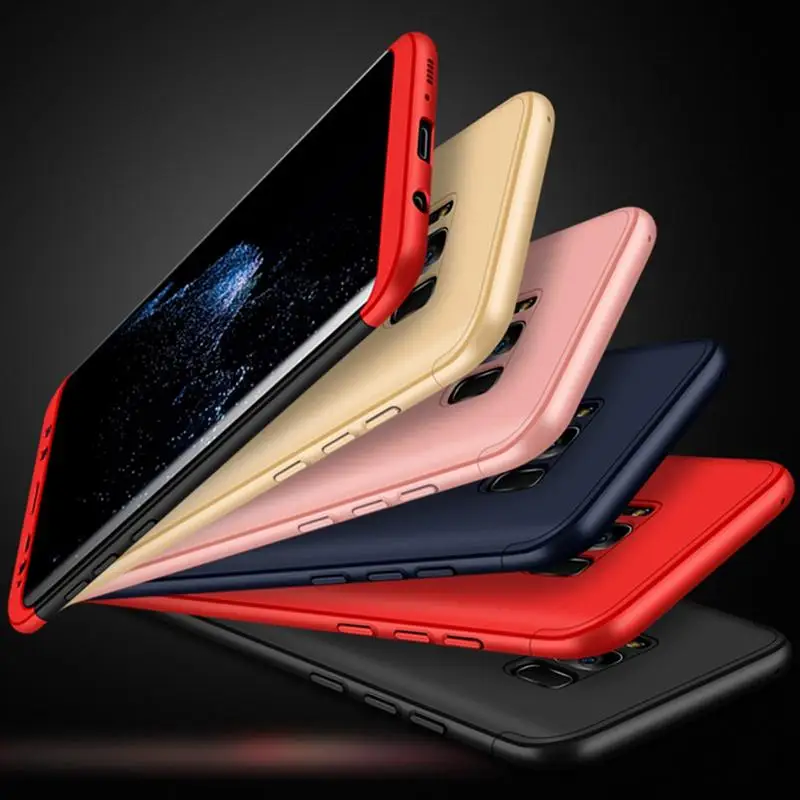 Для Galaxy S8 + Case ультра тонкий 3 в 1 полная защита жесткого Пластик Комбинации